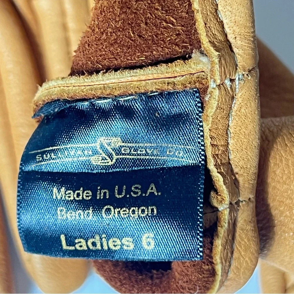 Sullivan Glove Co Women’s Vintage Deerskin Classic Gloves Size 6 Winter Luxury